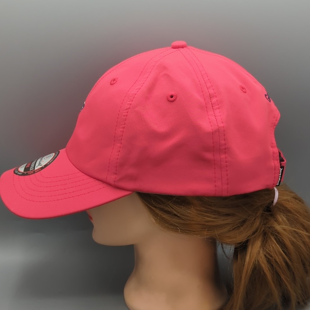 Golftini Hat Golf Cap Imperial Low Profile OSFM Red UPF 50+ Strapback - Picture 4 of 10
